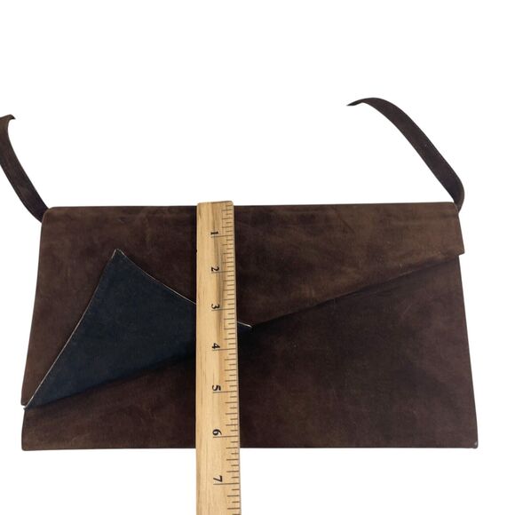 VTG Mr. Jay Brown Suede Messenger Clutch Crossbody Purse Evening Bag Old Money - Picture 8 of 9